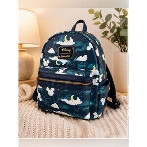 Loungefly Disney Mickey Cloud Moon Mini Backpack NWOT